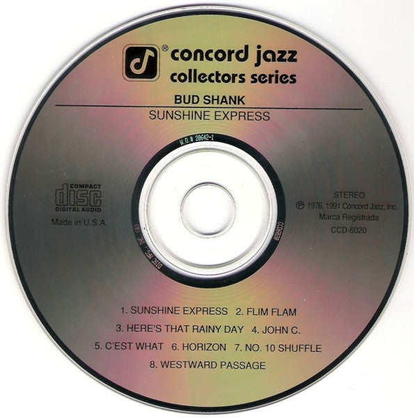 Bud Shank : Sunshine Express (CD, Album, RE, RM)