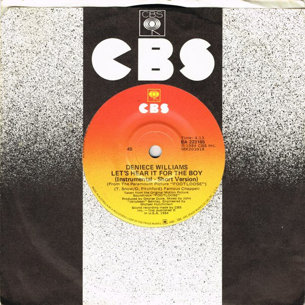 Deniece Williams : Let's Hear It For The Boy (7", Single)