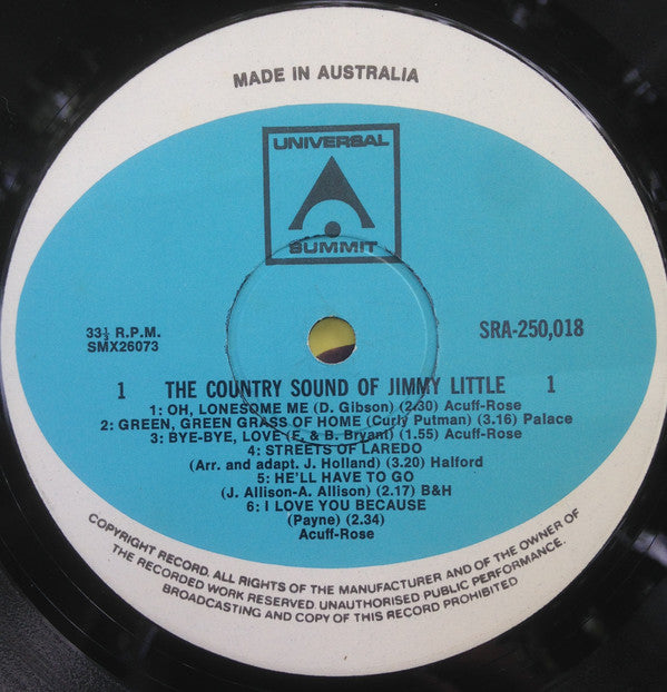 Jimmy Little : The Country Sound Of Jimmy Little (LP, Comp, RE)