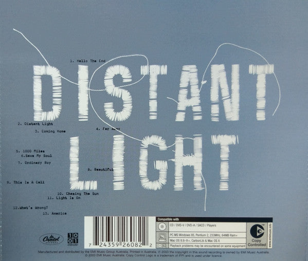 Alex Lloyd : Distant Light (CD, Album, Copy Prot.)