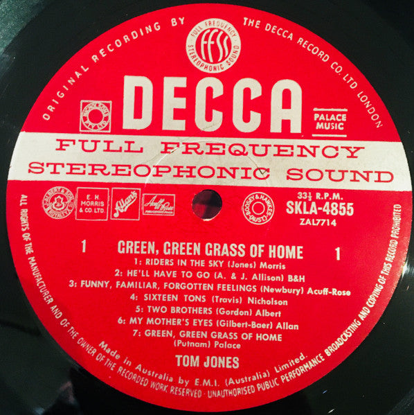 Tom Jones : Green, Green Grass Of Home (LP, Album)