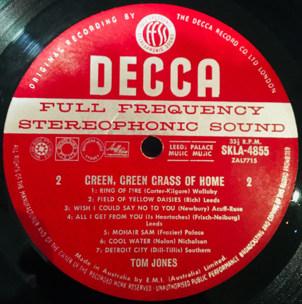 Tom Jones : Green, Green Grass Of Home (LP, Album)