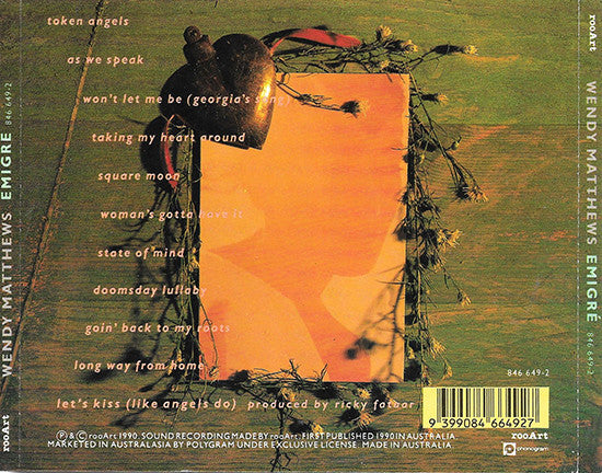 Wendy Matthews : Emigré (CD, Album)