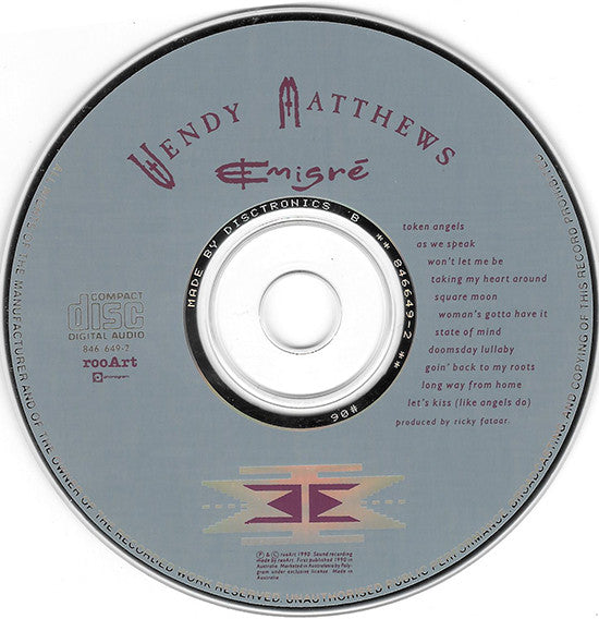 Wendy Matthews : Emigré (CD, Album)