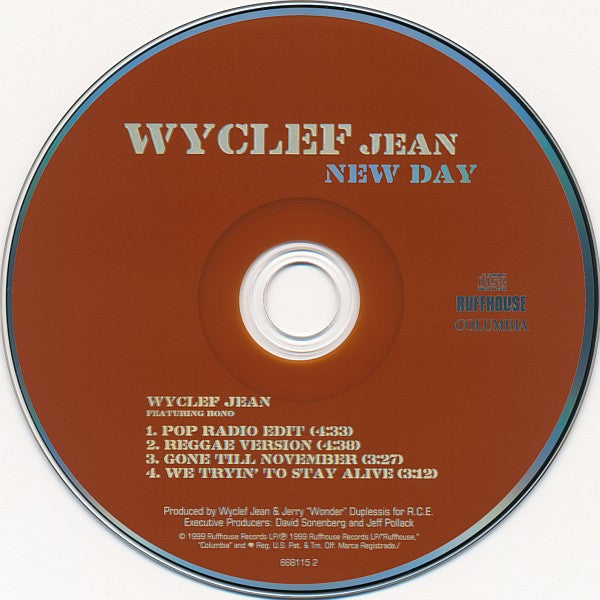 Wyclef Jean Featuring Bono : New Day (CD, Single)