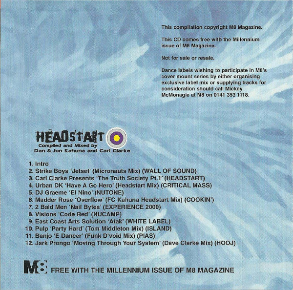 Dan & Jon Kahuna & Carl Clarke : Headstart (CD, Comp, Mixed)
