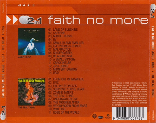 Faith No More : Angel Dust / The Real Thing (CD, Album, RE + CD, Album, RE + Comp)