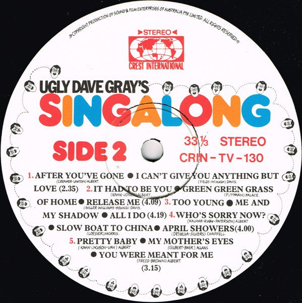 Ugly Dave Gray : Ugly Dave Gray's Singalong (LP, Album)