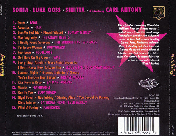 Sonia * Luke Goss * Sinitta : What A Feeling! (CD)