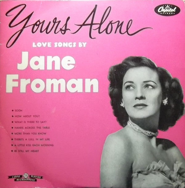 Jane Froman : Yours Alone (10", Mono)