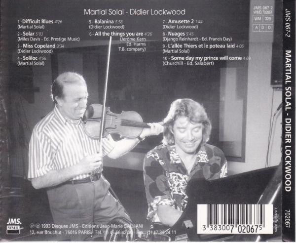 Martial Solal - Didier Lockwood : Solal Lockwood (CD, Album)