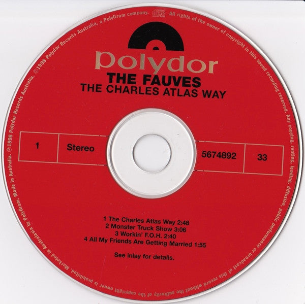 The Fauves : The Charles Atlas Way (CD, Single)