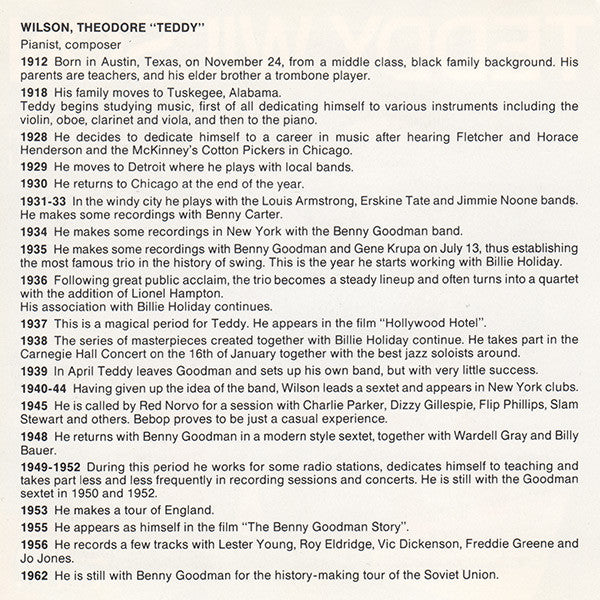 Teddy Wilson : Gentleman Of Keyboard 1934-1957 (CD, Comp)