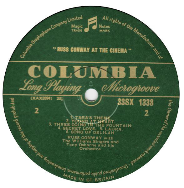 Russ Conway : At The Cinema (LP, Album, Mono)