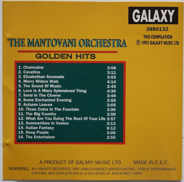 The Mantovani Orchestra : Golden Hits (CD, Comp)