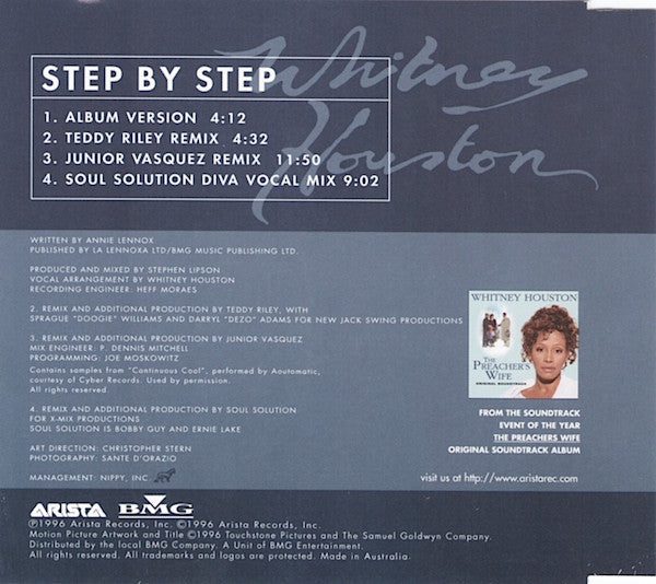 Whitney Houston : Step By Step (CD, Single)