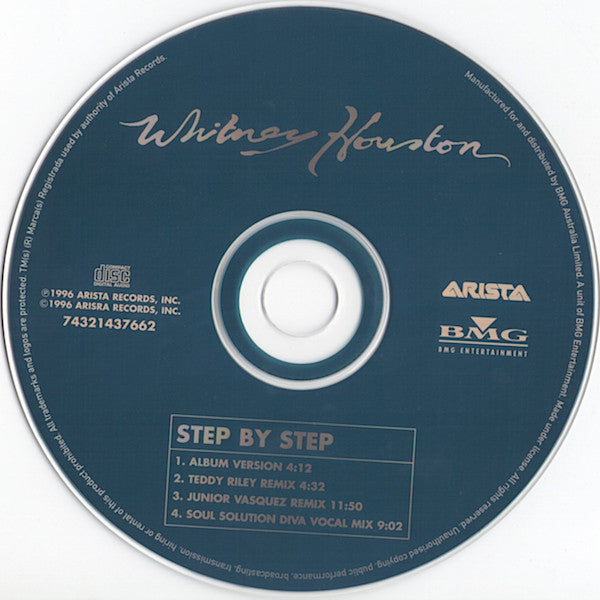 Whitney Houston : Step By Step (CD, Single)