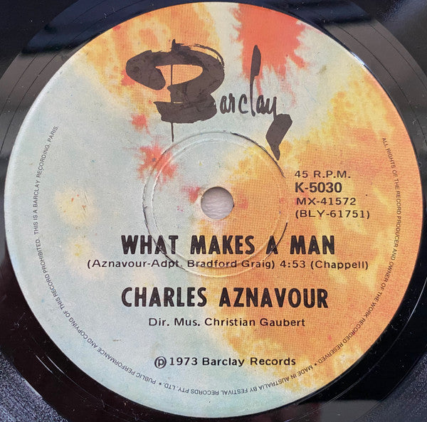 Charles Aznavour : The Old Fashioned Way (7")