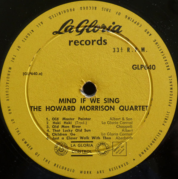 The Howard Morrison Quartet : Mind If We Sing? (LP, Album)