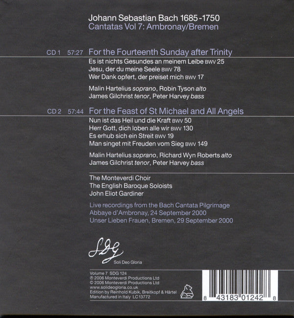 Bach* / Gardiner* : Cantatas Vol. 07: Ambronay / Bremen (2xCD, Album)