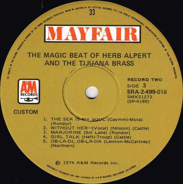 Herb Alpert & The Tijuana Brass : The Magic Beat Of Herb Alpert And The Tijuana Brass (2xLP, Comp)