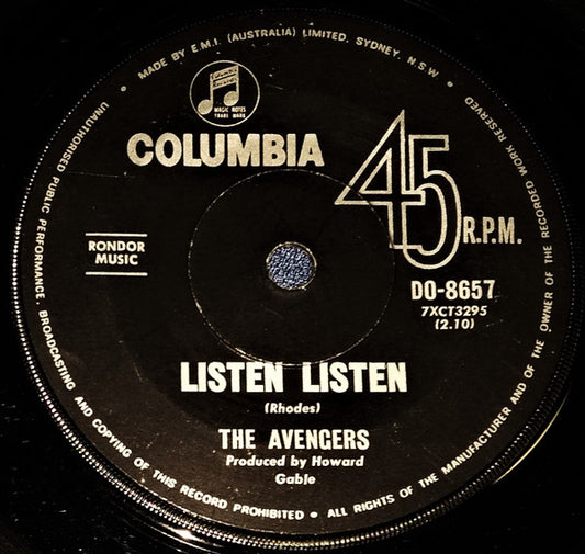 The Avengers (11) : Listen Listen (7")