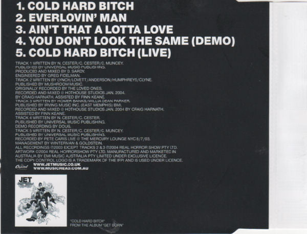 Jet (2) : Cold Hard Bitch (CD, Single, Copy Prot., Enh)