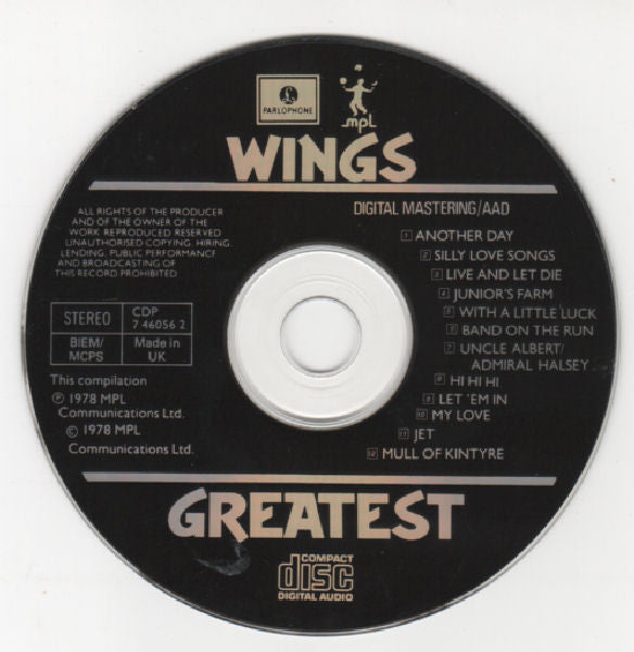 Wings (2) : Wings Greatest (CD, Comp, RE)