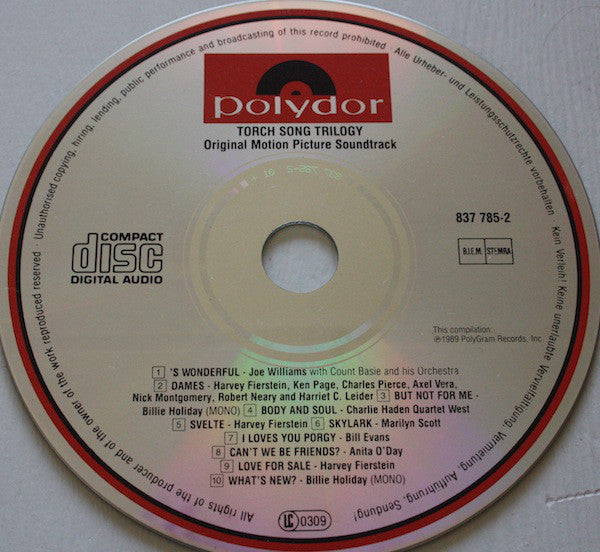 Various : Torch Song Trilogy - Original Motion Picture Soundtrack (CD, Comp)