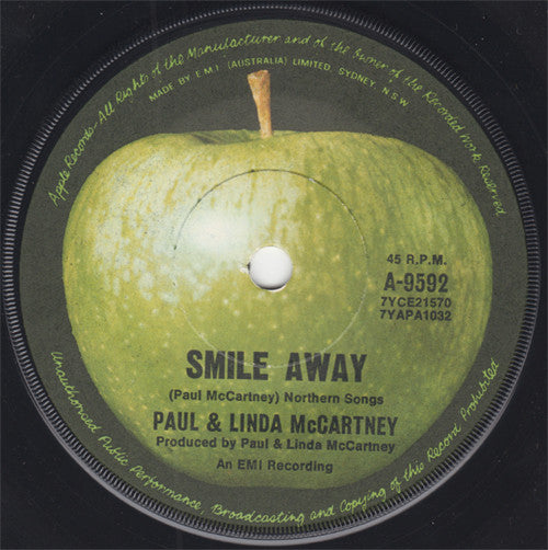 Paul & Linda McCartney : Eat At Home / Smile Away (7", Single)