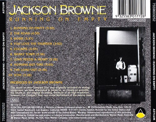 Jackson Browne : Running On Empty (CD, Album, RE, RM)
