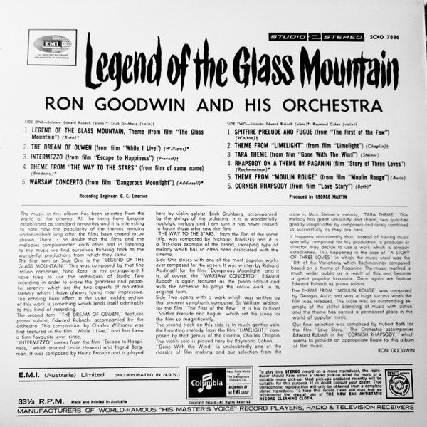 Ron Goodwin And His Orchestra : Legend Of The Glass Mountain (LP, Album)
