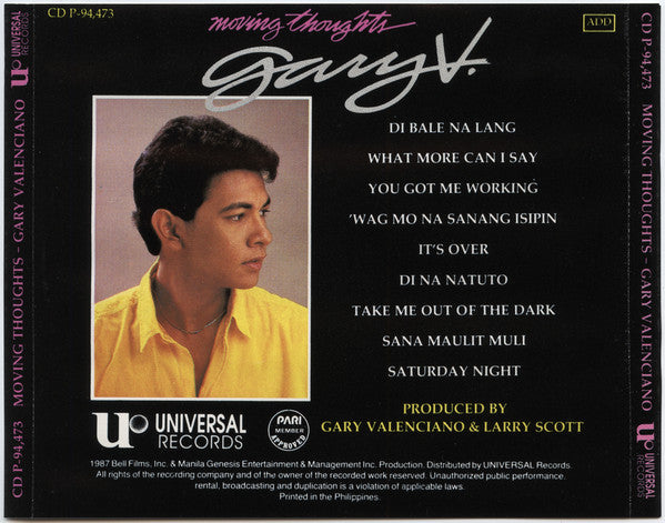 Gary Valenciano : Moving Thoughts (CD, Album, RE)