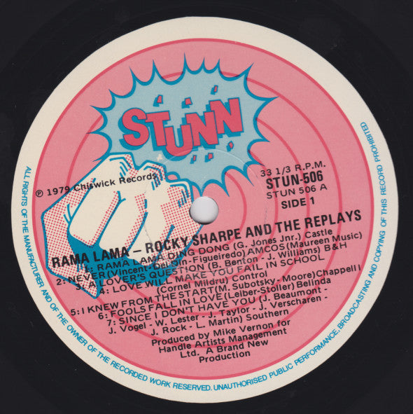 Rocky Sharpe & The Replays : Rama Lama (LP, Album)