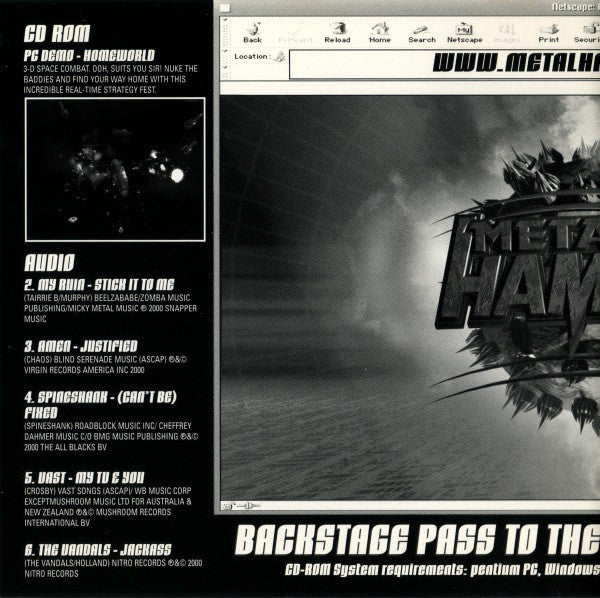 Various : Metal Hammer Issue 79 October 2000 (CD, Comp, Enh)