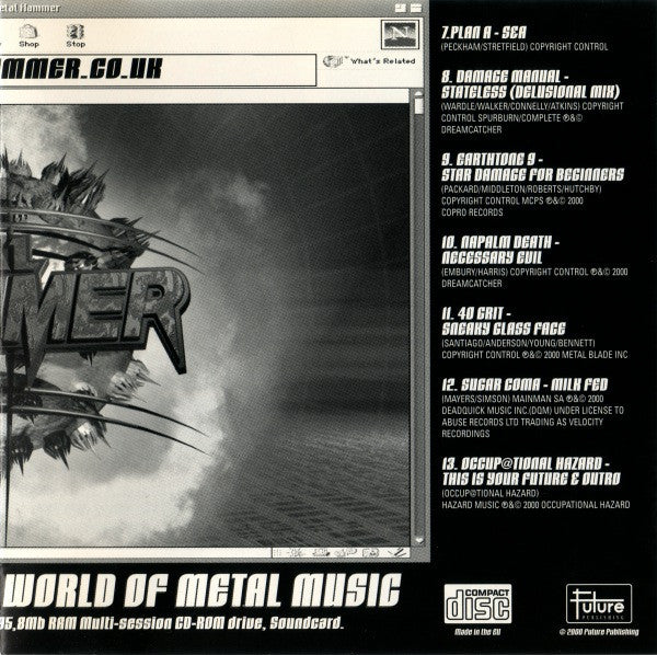 Various : Metal Hammer Issue 79 October 2000 (CD, Comp, Enh)