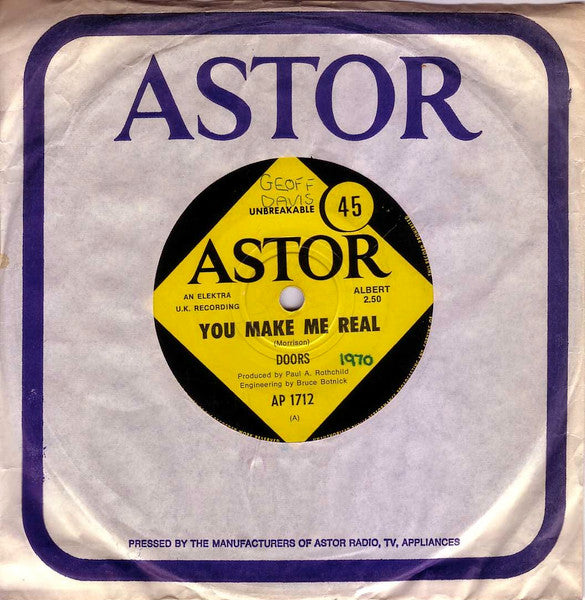 Doors* : You Make Me Real  (7", Single, Mono)