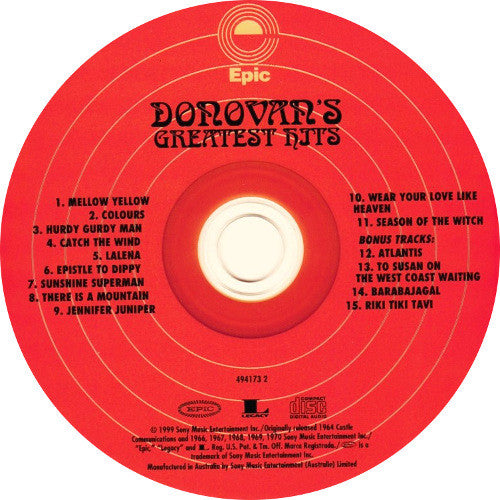 Donovan : Donovan's Greatest Hits (CD, Comp, RE)