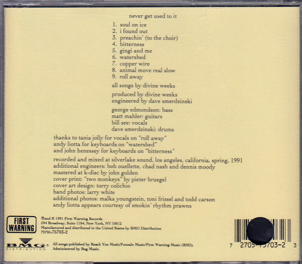 Divine Weeks : Never Get Used To It (CD, Album)