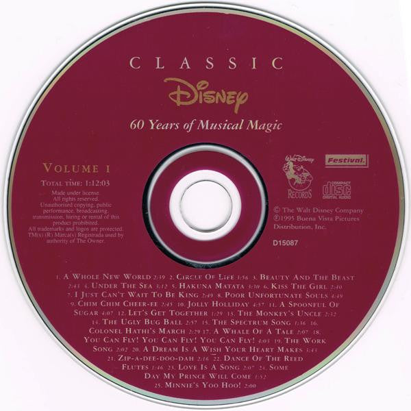Various : Classic Disney (5 CD Box) 60 Years Of Musical Magic (5xCD, Comp + Box)