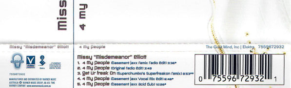 Missy Elliott : 4 My People (CD, Single)