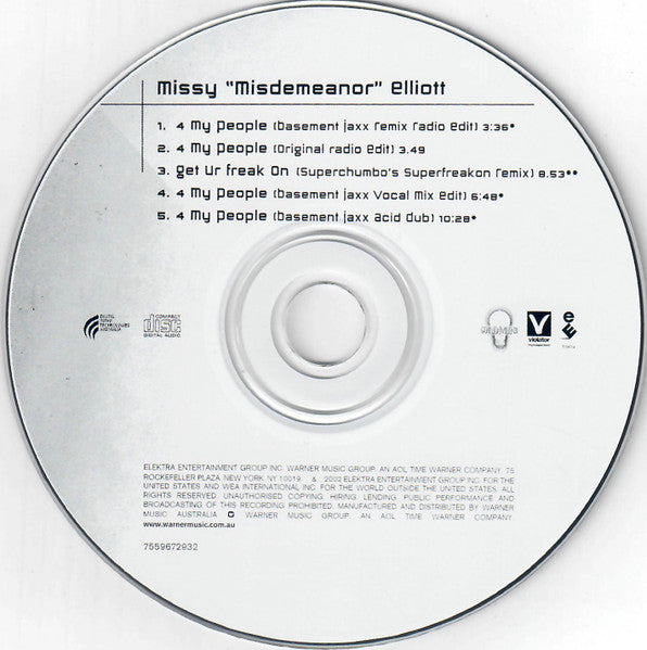 Missy Elliott : 4 My People (CD, Single)