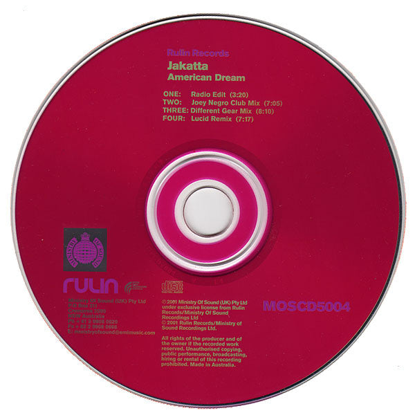 Jakatta : American Dream (CD, Single)