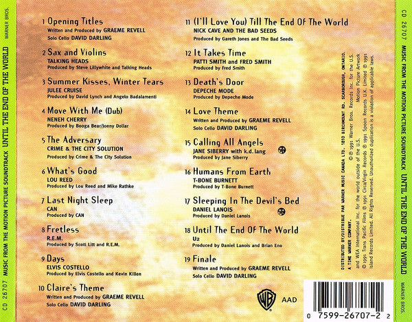 Various : Until The End Of The World (Original Motion Picture Soundtrack) (CD, Album)