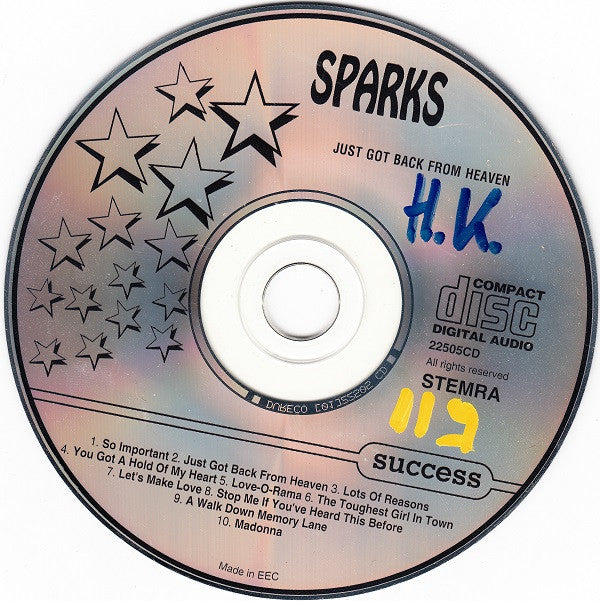 Sparks : Just Got Back From Heaven (CD, Album, RE)