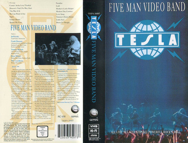 Tesla : Five Man Video Band (VHS, Album, PAL, Hi-)