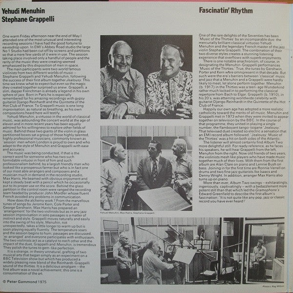 Yehudi Menuhin & Stephane Grappelli* : Fascinatin' Rhythm (LP, Album, Quad)