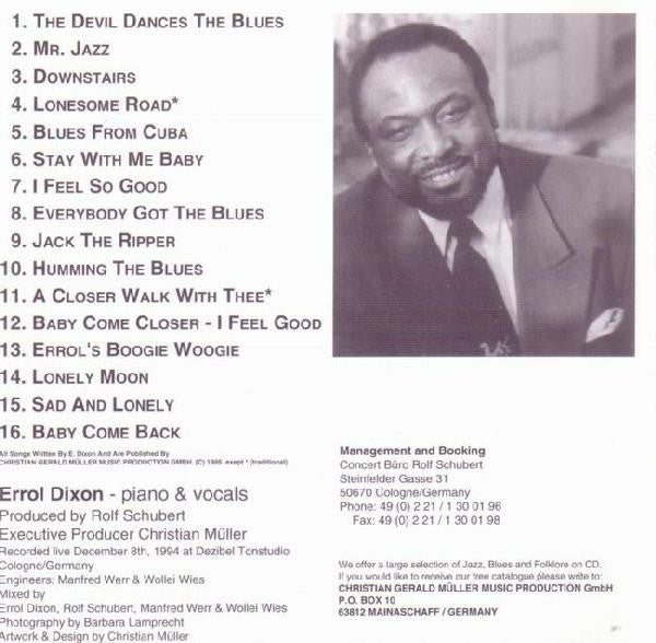 Errol Dixon : Mister Boogie Woogie (CD)