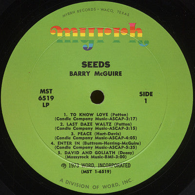 Barry McGuire : Seeds (LP, Album, Res)