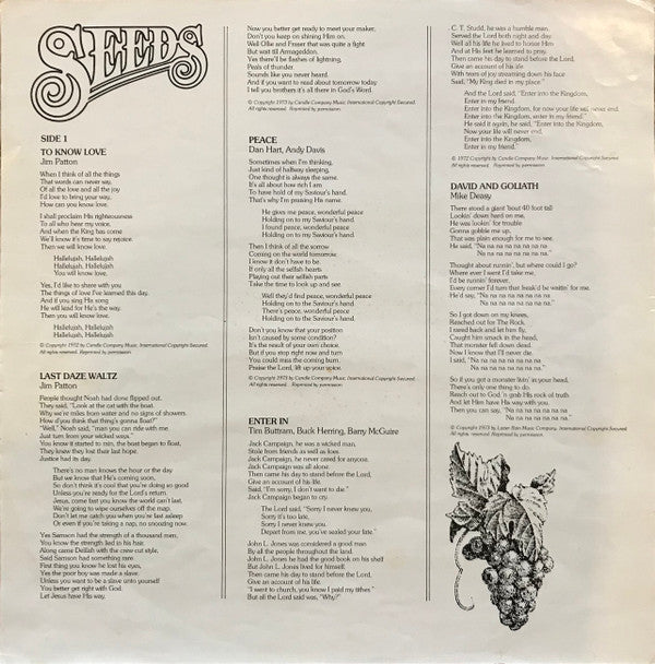 Barry McGuire : Seeds (LP, Album, Res)
